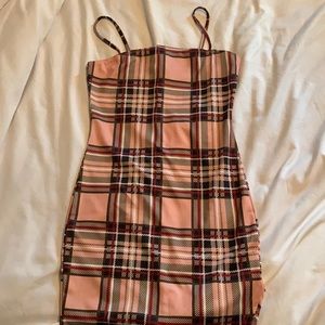 SHEIN plaid mini dress